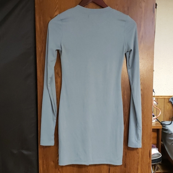 SHEIN Half Zip Thumb Hole Bodycon Dress - Picture 4 of 7